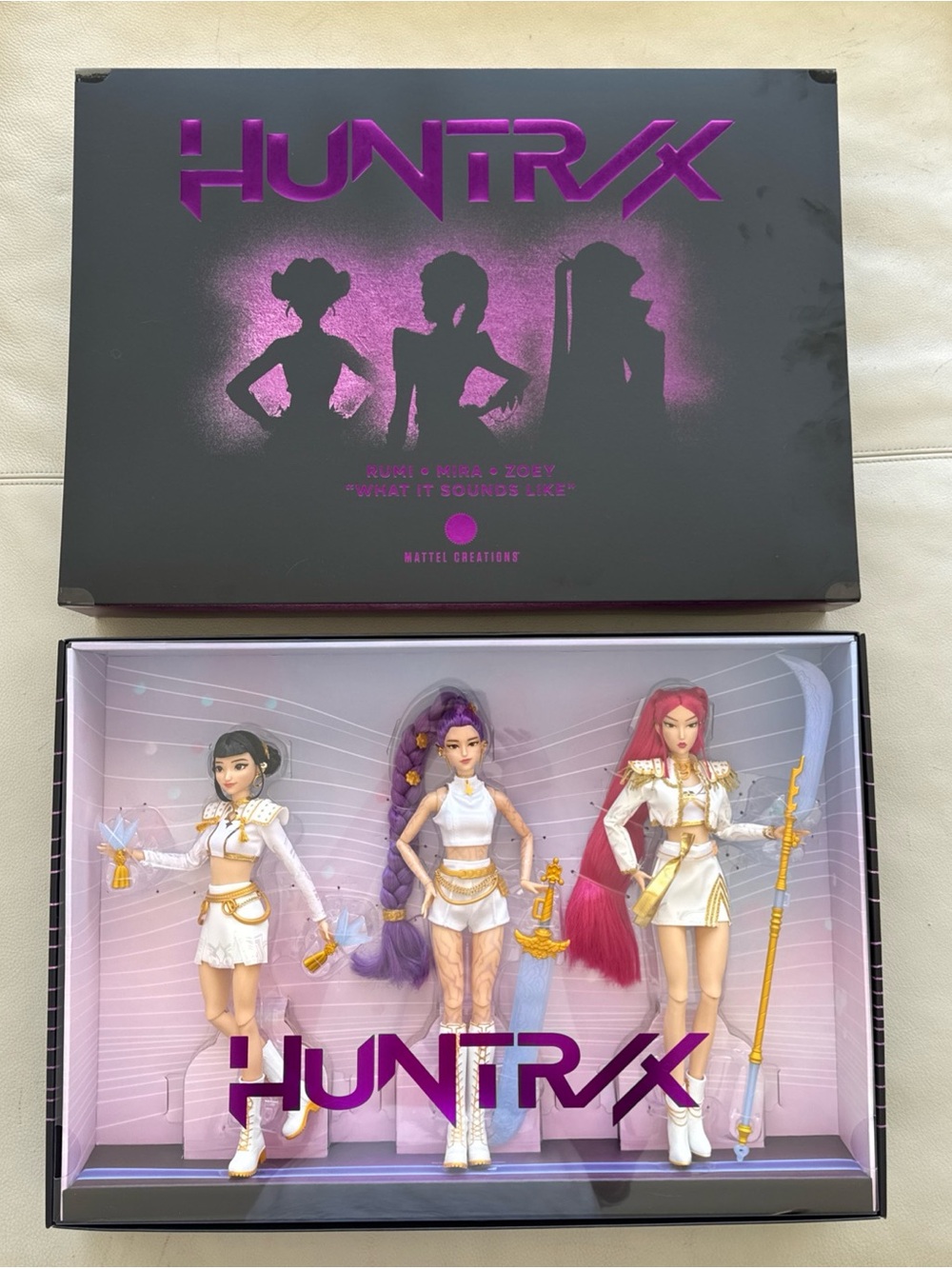 Mattel Creations HUNTR/X KPop Demon Hunter Dolls Set Rumi Mira Zoey - In Hand